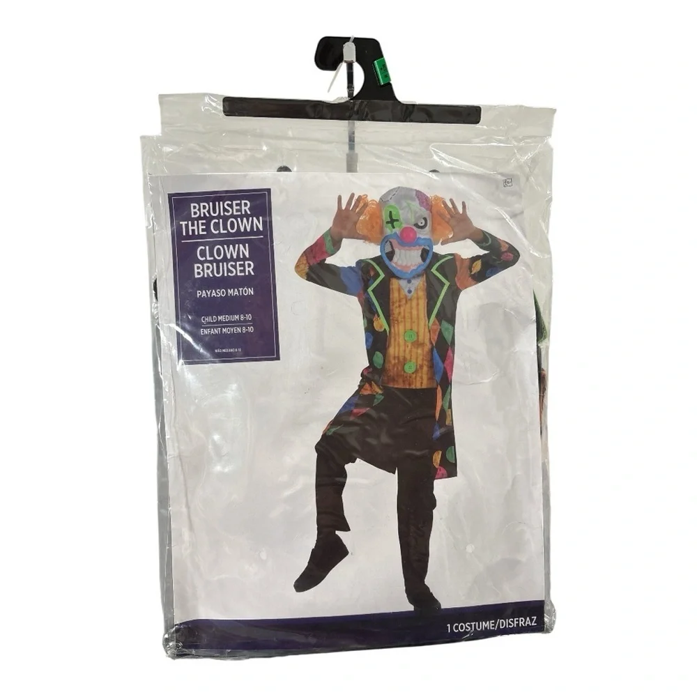 NWT Colorful Clown Child Costume No Mask Circus Carnival Halloween Medium 8-10 - Picture 4 of 5